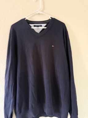 Tommy Hilfiger Dark Navy V-Neck Pullover Sweater